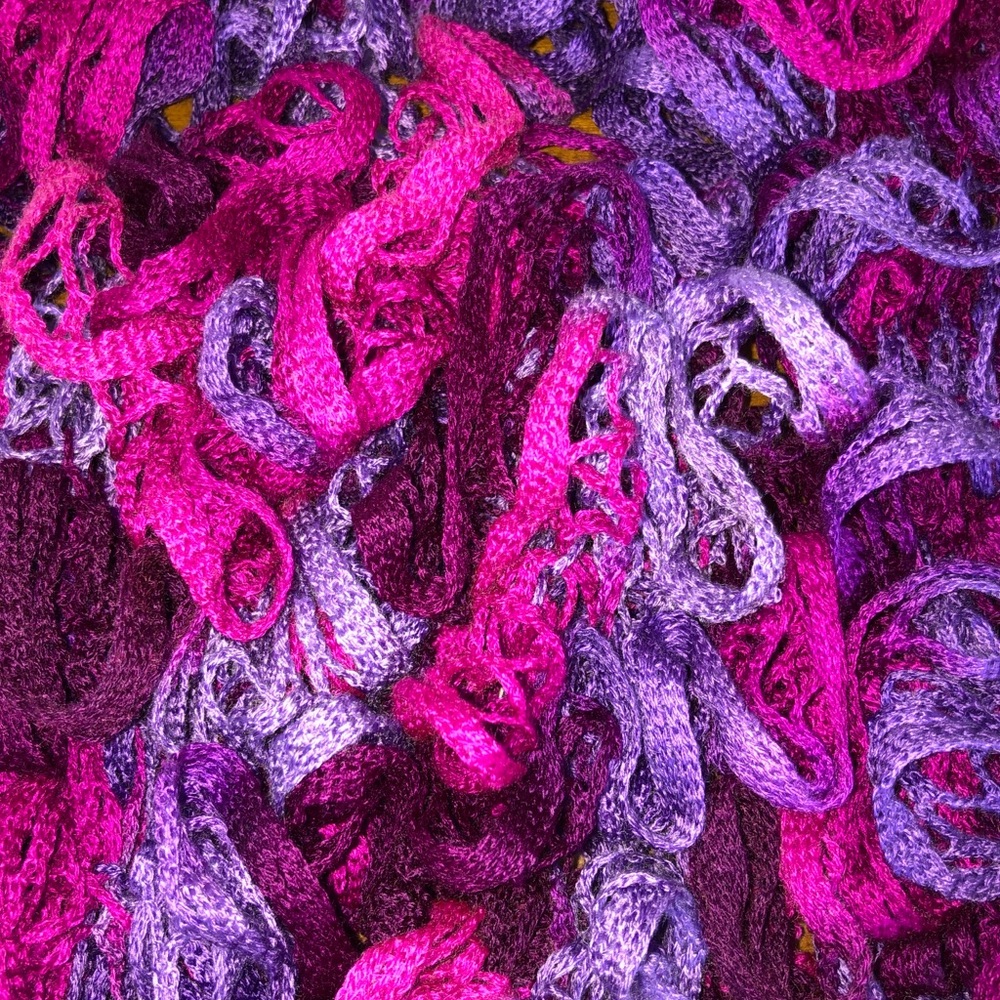 Hand Knit Ruffle Scarf - Picture 3 of 3